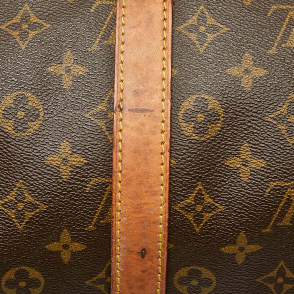 LOUIS VUITTON Authentic Brown Monogram Leather Keepall 55 Boston Bag - Picture 13 of 16